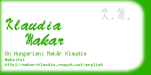 klaudia makar business card